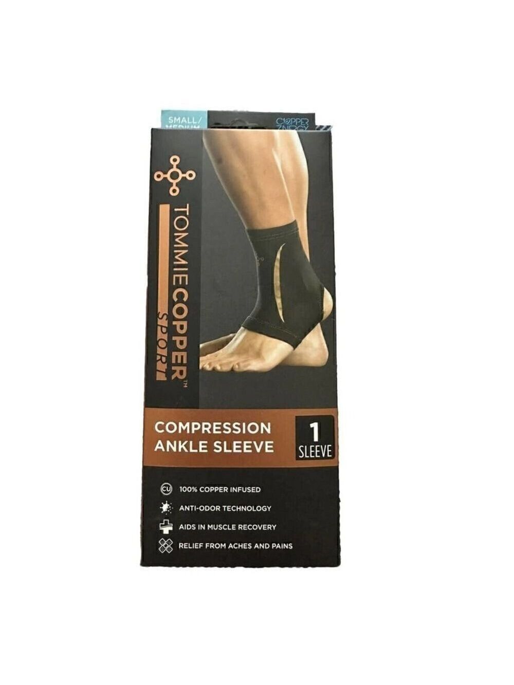 Tommie Copper Ankle Compression Sleeve Small Medium